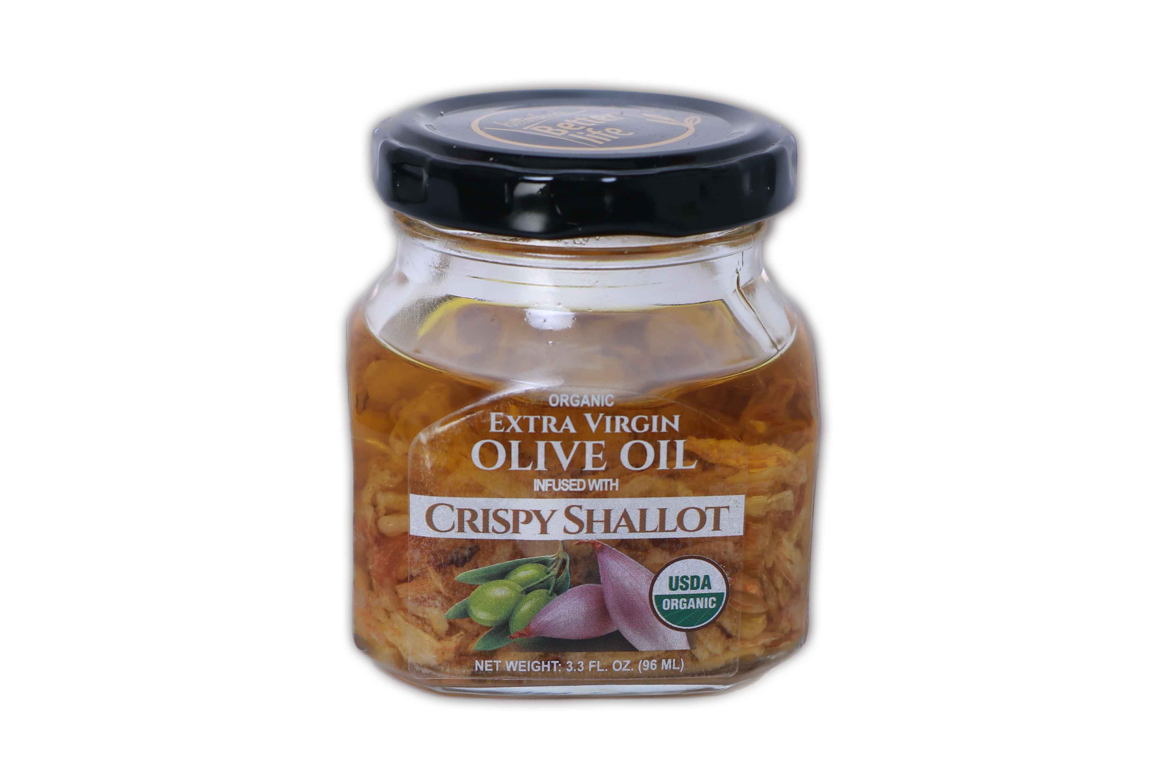 Organic Extra Virgin Olive Oil Infused with Crispy Shallot