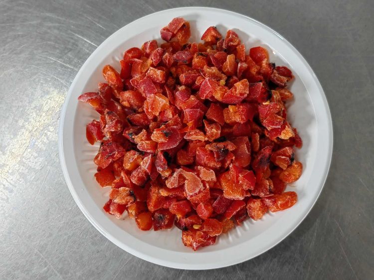 IQF Fire Roasted Diced Red Bell Pepper
